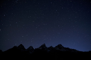 Grand Tetons and the Ursa Major (Big Dipper, the plough) constellation (incomplete), Grand Teton...