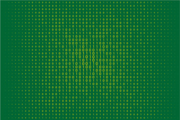 Random numbers 0 and 1. Background in a matrix style.  Abstract digital backdrop. Vector illustration