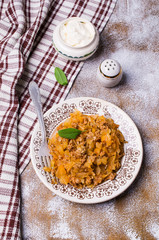 Stewed vegetables with sauce