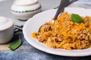 Stewed vegetables with sauce