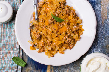 Stewed vegetables with sauce