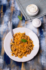 Stewed vegetables with sauce