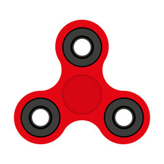 Red spinner, toy for stress removal, flat design