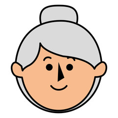 cute grandmother avatar character vector illustration design