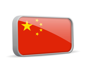Vector isolated China flag sign.