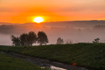Beautiful sunrise in early morning