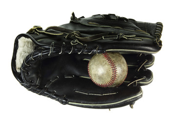 Baseball Glove and Ball