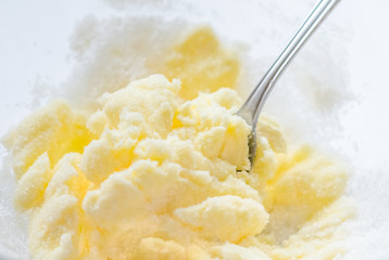 Butter with sugar cooking