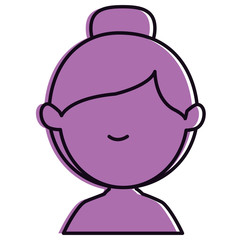 Fototapeta premium beautiful woman shirtless avatar character vector illustration design