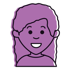 beautiful woman avatar character vector illustration design