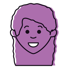 beautiful woman head avatar character vector illustration design