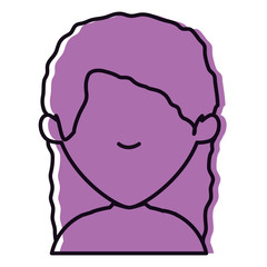 beautiful woman shirtless avatar character vector illustration design