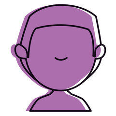 young man shirtless avatar character vector illustration design