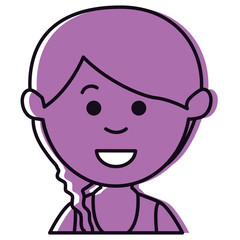 beautiful woman avatar character vector illustration design