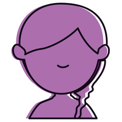 beautiful woman shirtless avatar character vector illustration design