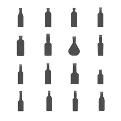 Obraz premium bottle icons set vector