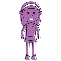 beautiful woman avatar character vector illustration design