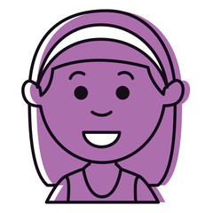 beautiful woman avatar character vector illustration design