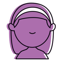 beautiful woman shirtless avatar character vector illustration design