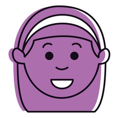 beautiful woman head avatar character vector illustration design