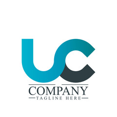 Initial Letter UC Linked Design Logo