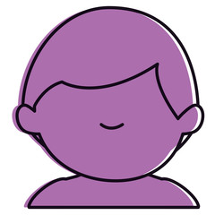 cute boy shirtless avatar character vector illustration design