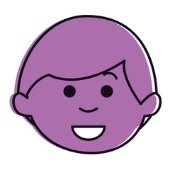 cute boy avatar character vector illustration design