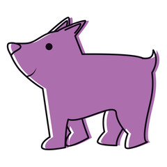 cute dog mascot icon vector illustration design