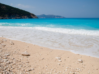 Kefalonia island, Greece. Beautiful view of Mirtos bay
