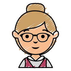 beautiful woman avatar character vector illustration design