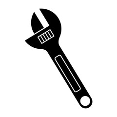 wrench icon over white background vector illustration
