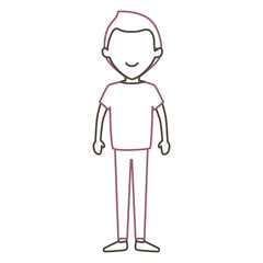 young man avatar character vector illustration design