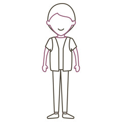 young man avatar character vector illustration design