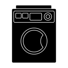 washing machine icon over white background vector illustration