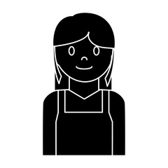 cartoon woman icon over white background vector illustration