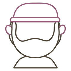 young man shirtless avatar character vector illustration design