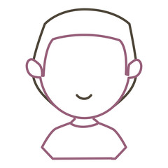 young man avatar character vector illustration design