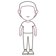 young man avatar character vector illustration design