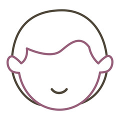 beautiful woman head avatar character vector illustration design