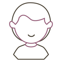 cute boy avatar character vector illustration design