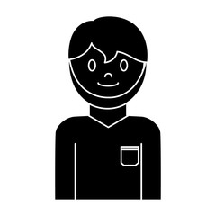 avatar man icon over white background vector illustration