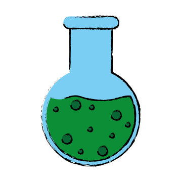 chemical flask icon over white background vector illustration