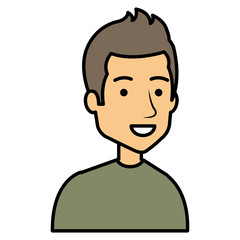 young man avatar character vector illustration design