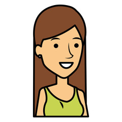 beautiful woman avatar character vector illustration design