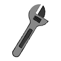 wrench icon over white background vector illustration