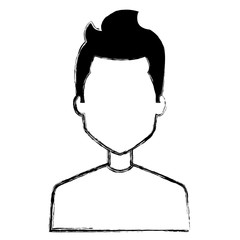young man avatar character vector illustration design