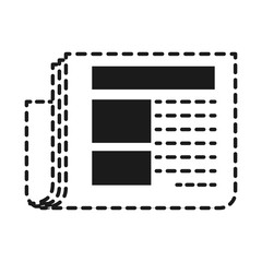 newspaper icon over white background vector illustration