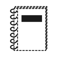notebook icon over white background vector illustration