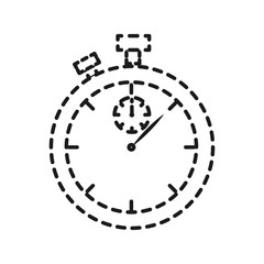 chronometer icon over white background vector illustration