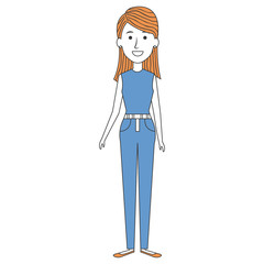 beautiful woman avatar character vector illustration design